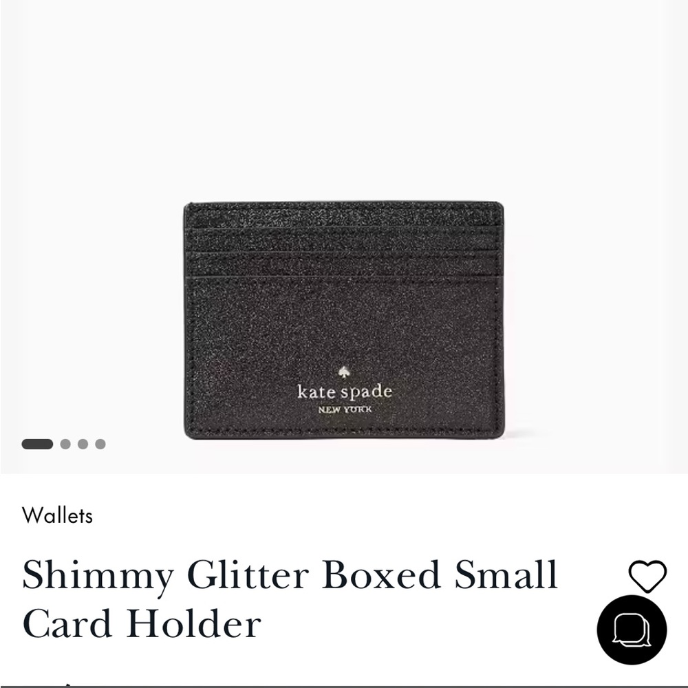 Black glittery Kate spade card holder
